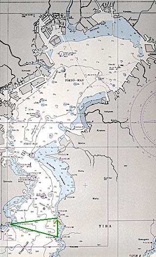[GRAPHIC: nautical chart of Tokyo Bay]